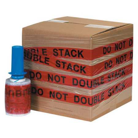 GOODWRAPPERS Goodwrappers® Identi-Wrap, "DO NOT DOUBLE STACK", 5" x 80 Gauge x 500', Red/Black, 6/Case GOODID5DNDS