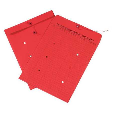 PARTNERS BRAND Inter-Department Envelopes, 10" x 13", Red, 100/Case EN1095