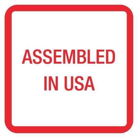 TAPE LOGIC Tape Logic® Labels, "Assembled in U.S.A.", 1" x 1", Red/White/Blue, 500/Roll USA303