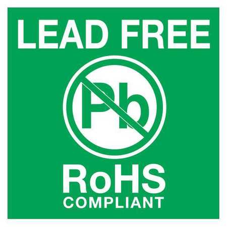 Tape Logic Tape Logic® Labels, "Lead Free RoHs Compliant", 2" x 2", Green/White, 500/Roll SCL244