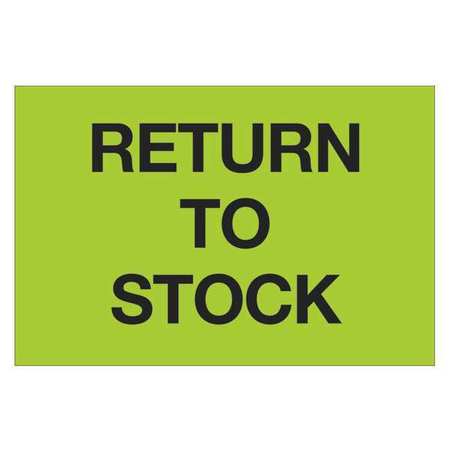 Tape Logic Tape Logic® Labels, "Return To Stock", 2" x 3", Fluorescent Green, 500/Roll DL1151