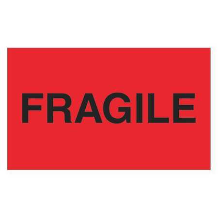 Tape Logic Tape Logic® Labels, "Fragile", Fluorescent Red, 3" x 5", 500/Roll DL2423