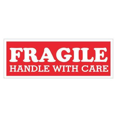 Tape Logic Tape Logic® Labels, "Fragile - Handle with Care, " 1-1/2" x 4", Red/White, 500/Roll SCL203