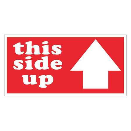 TAPE LOGIC Tape Logic® Labels, "This Side Up", Arrow, 3" x 6", Red/White, 500/Roll SCL546