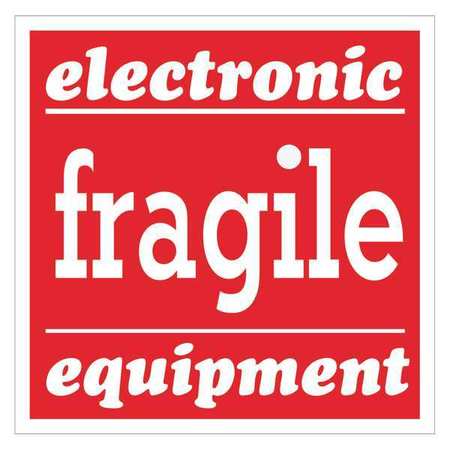 TAPE LOGIC Tape Logic® Labels, "Fragile - Electronic Equipment", 4" x 4", Red/White, 500/Roll SCL526