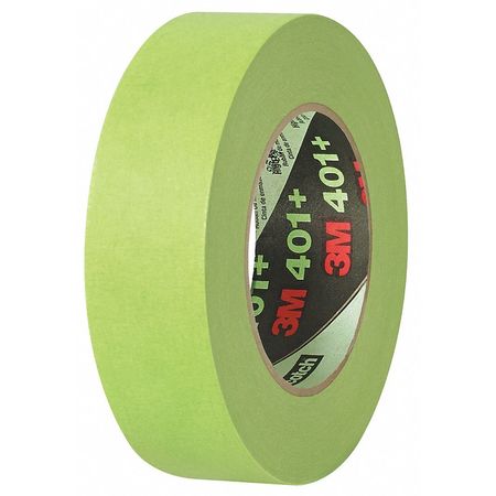 3M 3M™ 401+/233+ Masking Tape, 6.7 Mil, 1 1/2" x 60 yds., Green, 8/Case T9364018PK