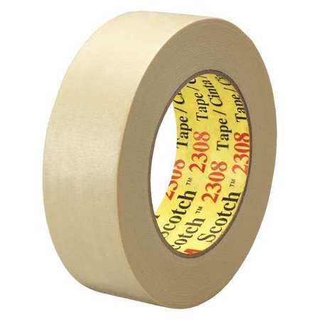 SCOTCH 3M™ 2308 Masking Tape, 5.5 Mil, 1 1/2" x 60 yds., Natural, 12/Case T936230812PK