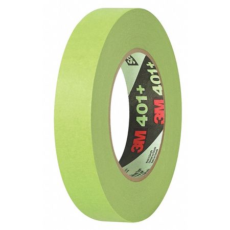 3M 3M™ 401+/233+ Masking Tape, 6.7 Mil, 1" x 60 yds., Green, 12/Case T93540112PK