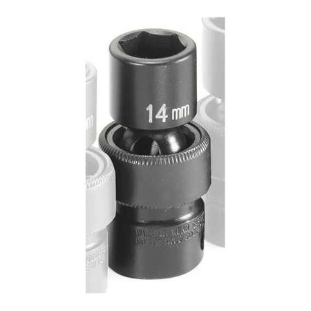 Grey Pneumatic 3/8" Drive Impact Socket Chrome plated 1014UM