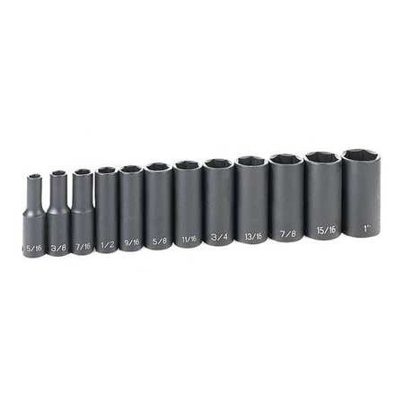 GREY PNEUMATIC 3/8" Drive Socket Set, 12 pcs 1213D