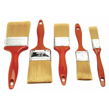 Performance Tool 1", 1-1/2", 2", 2-1/2", 3 Paint Brush Set, Plastic Handle 1452