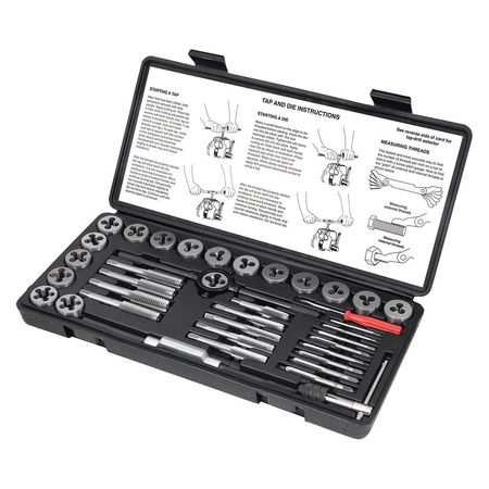 Performance Tool SAE Tap and Die Set, 40 Pc W4001DB