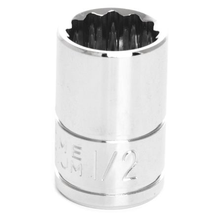 PERFORMANCE TOOL 3/8" Drive, 1/2" SAE Socket, 12 Points W38516