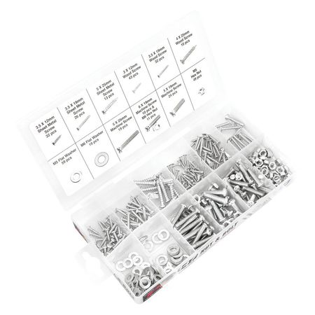 PERFORMANCE TOOL Metric Nut and Bolt Hardware Kit, 347 Pc W5222