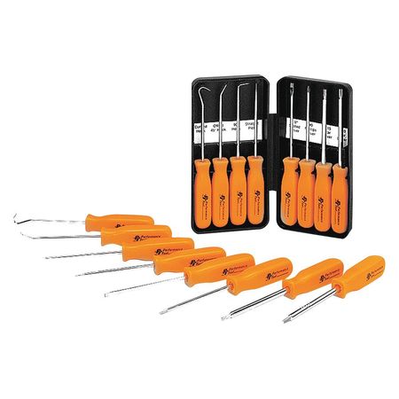 PERFORMANCE TOOL 8 Piece Long Handle, Torx (R), Slotted, Phillips Key Set W941
