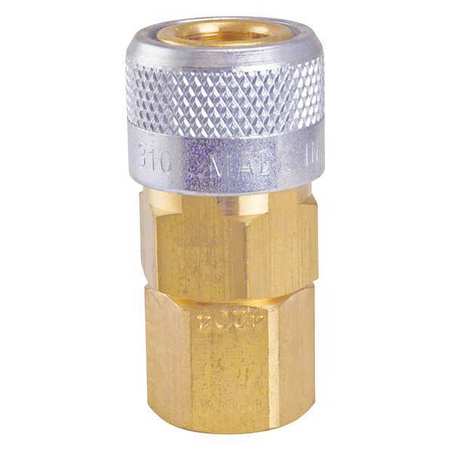 FOSTER Auto Socket, 3/8\u0022 FPT, Brass/Steel 310-4204