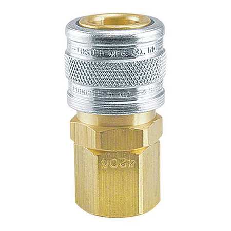 FOSTER Manual Socket, 3/8\u0022FPT, Brass/Steel 4204