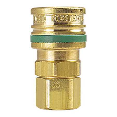 FOSTER Brass 1/4" Socket, 1/4"FPT O-3003