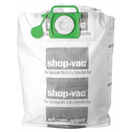 Shop-Vac TearResistntWet/DryFltrBag, 12-20gal., PK2, Wet/Dry, Disposable, 2 PK 9021633