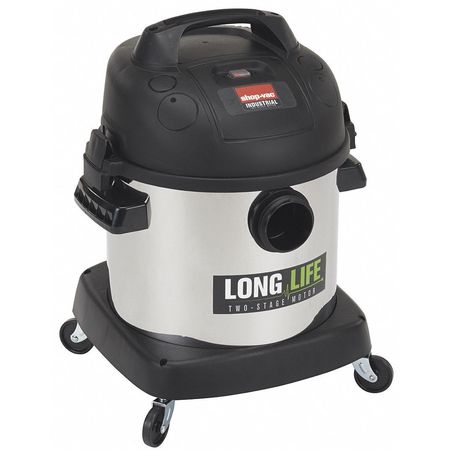 Shop-Vac Industrial/Contractor Stainless Vac 4gal, 2Peak HP 2Stg WetDry, HEPA P11S-2S100