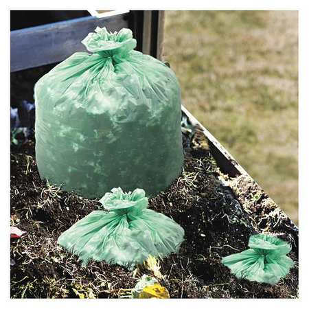 Stout 64 gal Trash Bags, 48 in x 60 in, 0.85 mil, Green, 30 PK E4860E85