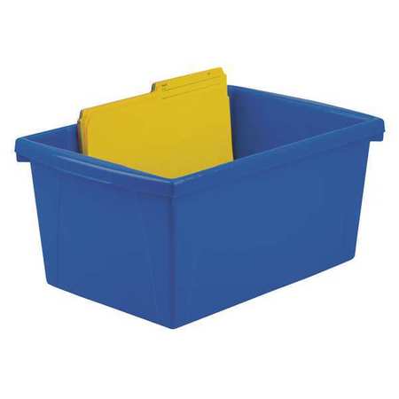 Storex Plastic Storage Bins, 5.5gal., Color, Plastic, 6 No. of Bins 61515U06C