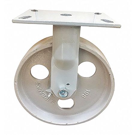 FAIRBANKS Casters, Wide Rigid, Semi-Steel, 8" W36-8-IRB