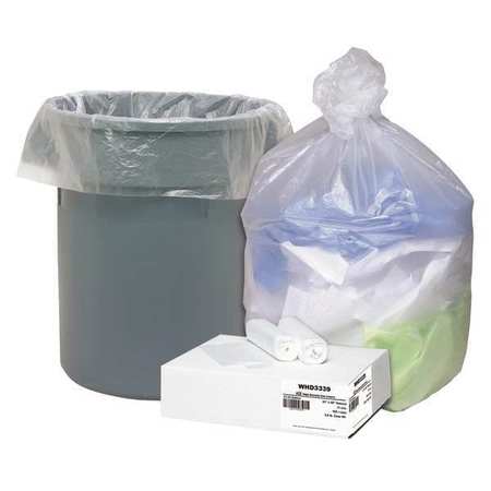 Ultra Plus 33 gal Trash Bags, 33 in x 40 in, Medium-Duty, 11 microns, Natural, 100 PK WHD3339