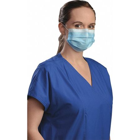 Ambitex Disposable Procedural Face Mask, Universal, Blue, 500PK FMP500