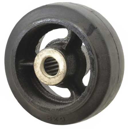 FAIRBANKS Rubber Mold-On Wheel, 5"x2" 525-RC