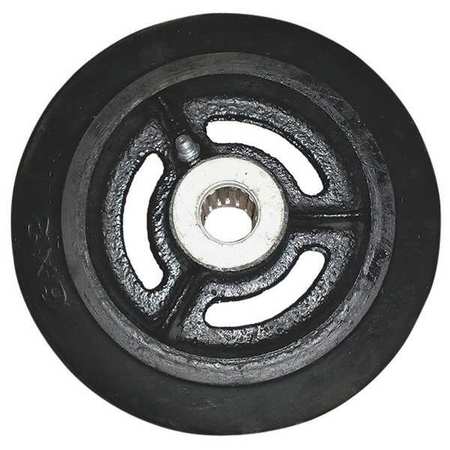 FAIRBANKS Rubber Mold-On Wheels, 6"x2" 526-RC
