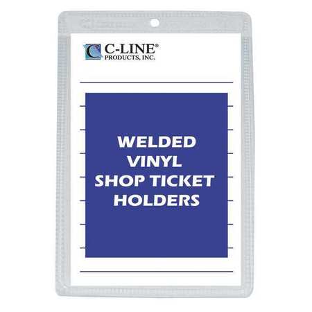 C-LINE PRODUCTS Shop Ticket Holder, Vinyl, 5x8, PK50 80058