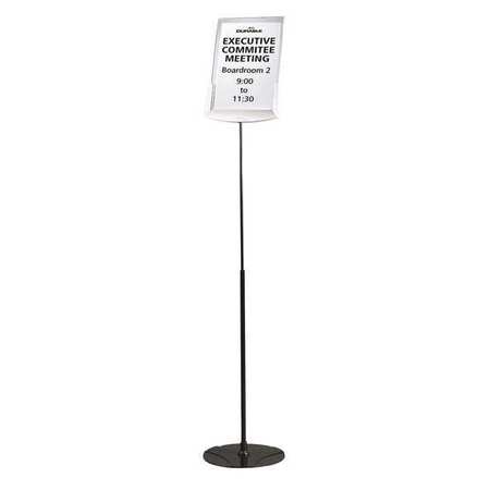 DURABLE OFFICE PRODUCTS Sign Floor Stand, Infobase, 8.5x11", Gray 616528500986