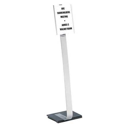 DURABLE OFFICE PRODUCTS Sign Floor Stand, 8.5x11", Aluminum 4814-23