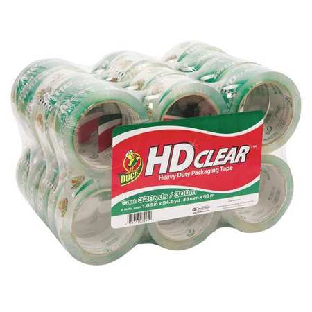 DUCK BRAND Packaging Tape, 1.88" x 54 yd., Clear, PK24 393730