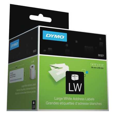 DYMO Address Label, Large, 260/Roll, White, PK2 30321