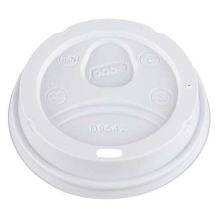 DIXIE Lid for 10 12 and 16 oz. Hot Cup, White, Pk1000 DIX D9542