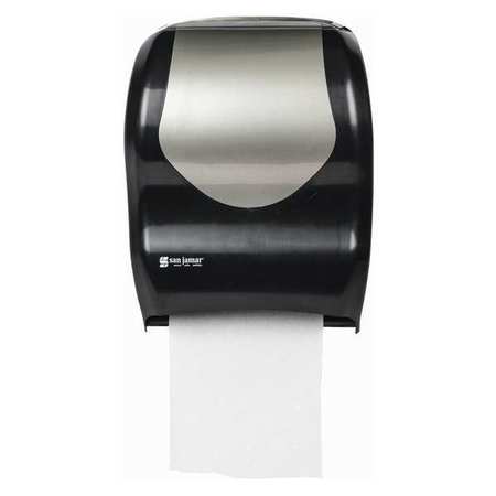 SAN JAMAR Tear-N-Dry Touchless Roll Towel Dispenser, SS Black T1370BKSS