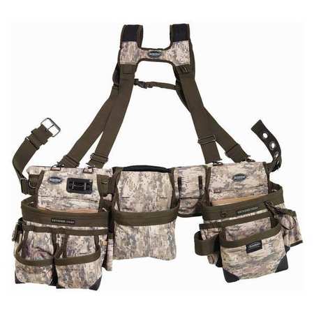 BUCKET BOSS Tool Belt, Framers Rig, 3 Bag, Digital Camo, Digital Camo, 1680 Heavy Duty Poly Fabric, 29 Pockets 55185-DIGC