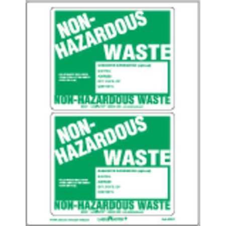 Labelmaster Laser Non-Hazardous Waste, Label, PK25 GWLZ7