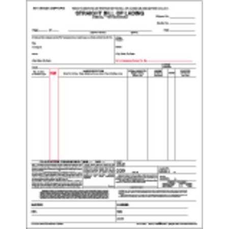 LABELMASTER Straight Bill Of Lading Form, 1Pt, PK100 F375L