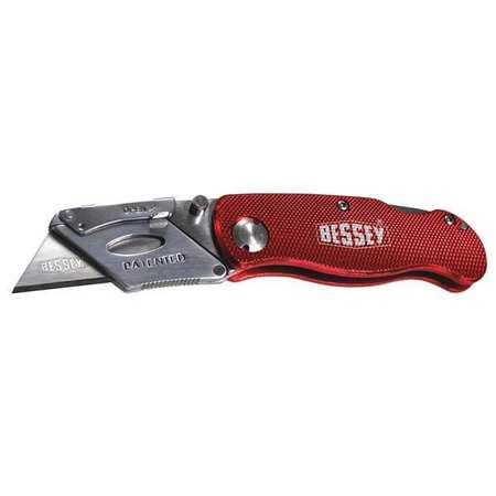 Bessey Folding Utility Knife, 6-1/4" Spring Release, 6-1/4" L D-BKAH