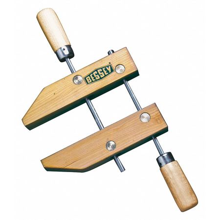 Bessey 4" Wood Handscrew Clamp, Wood Handle and 4" Throat Depth HS-8