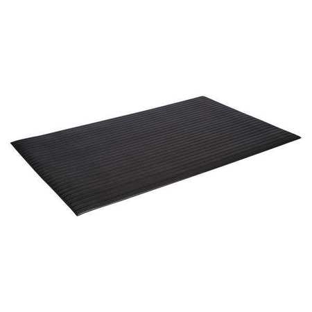 CROWN MATTING TECHNOLOGIES Antifatigue Ribbed Mat, Black, 3 ft. L x T6 W023BK