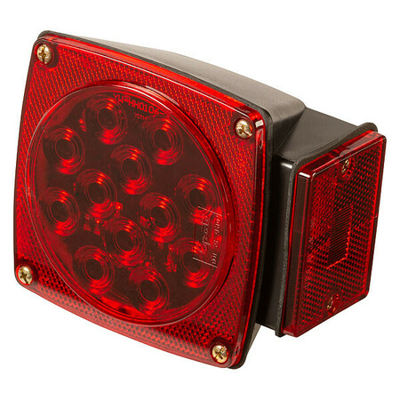 GROTE Stop/Tail/Turn Light, LED Lamp, Red, 12VDC 51982