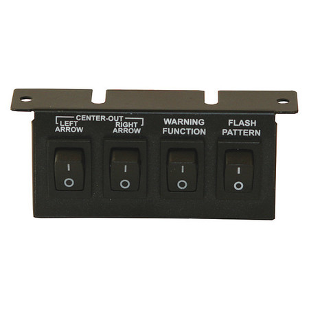 BUYERS PRODUCTS Black 4-Switch Panel 3-On/Off 1-Momentary 6391204