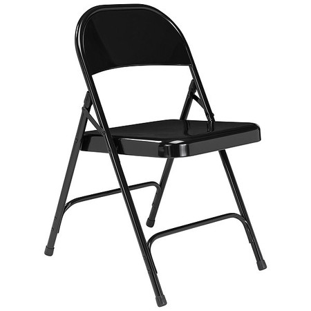 National Public Seating Folding Chair, Steel, Black, PK4 510