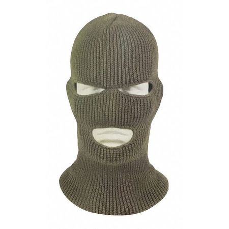 POLAR PLUS Three Hole Knit Face Mask, Green 5503
