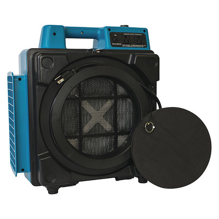 Xpower 1/2 HP, 550 CFM, 2.8 Amps, 5 Speed HEPA Mini Air Scrubber with Built-In Power Outlets and 3-Stage Filter System X-2480A BLUE