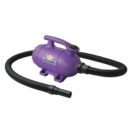 XPOWER 2 HP, 100 CFM, 8.0A, 2-in-1 Pro-At-Home Force Air Pet Dryer + Vacuum B-2 PURPLE